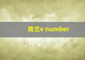 荷兰v number